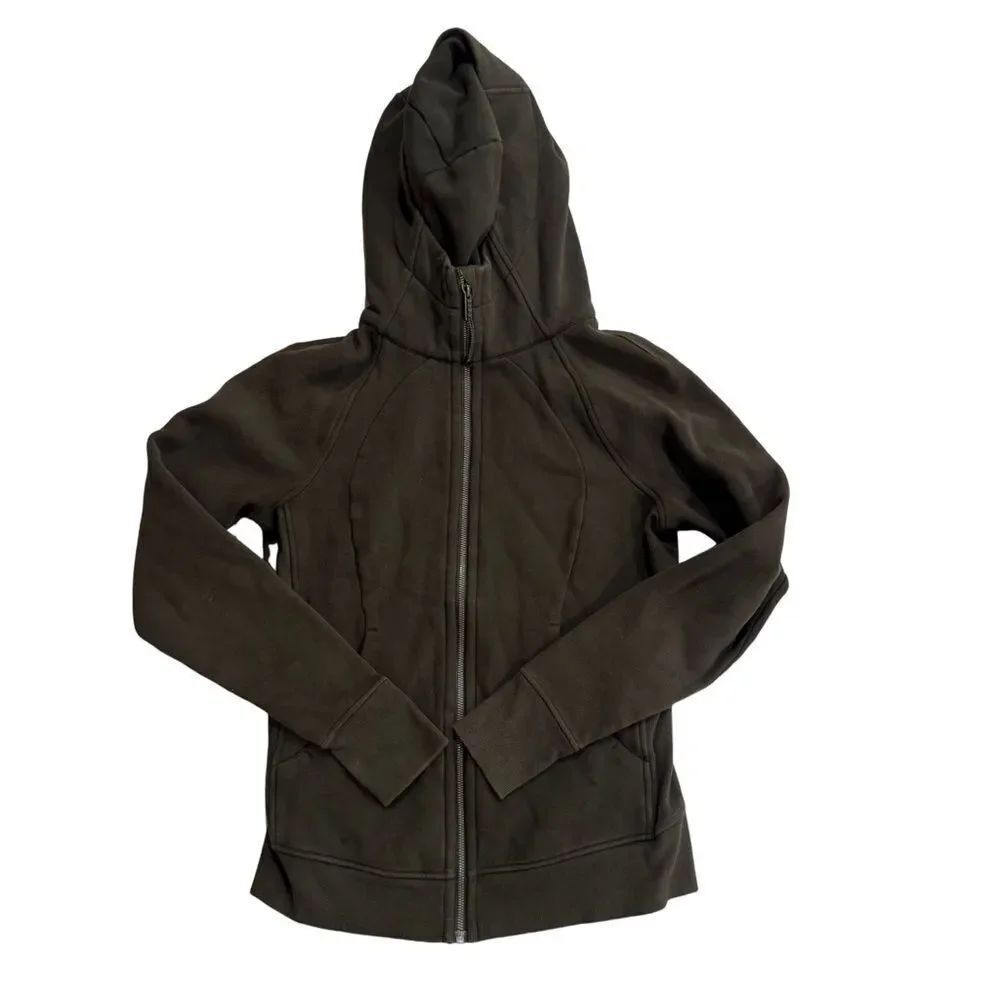 Women’s Olive Green Hoodie Jacket Lululemon size 8